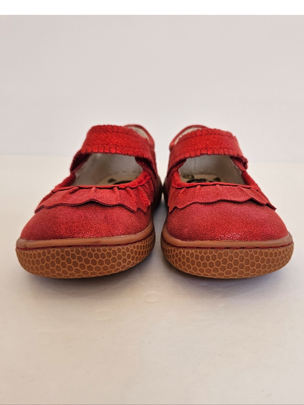 Livie & Luca Ruche Classic Red Sparkle Mary Jane Shoes Toddler Girls Size 9 EUC - Picture 2 of 13